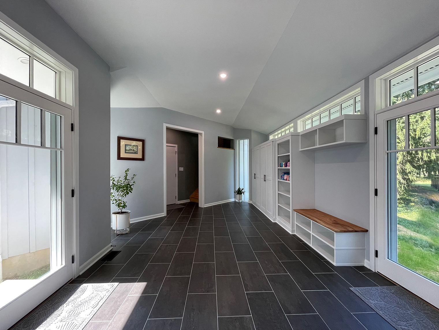 Barnesville addition breezeway to garage loft addition.